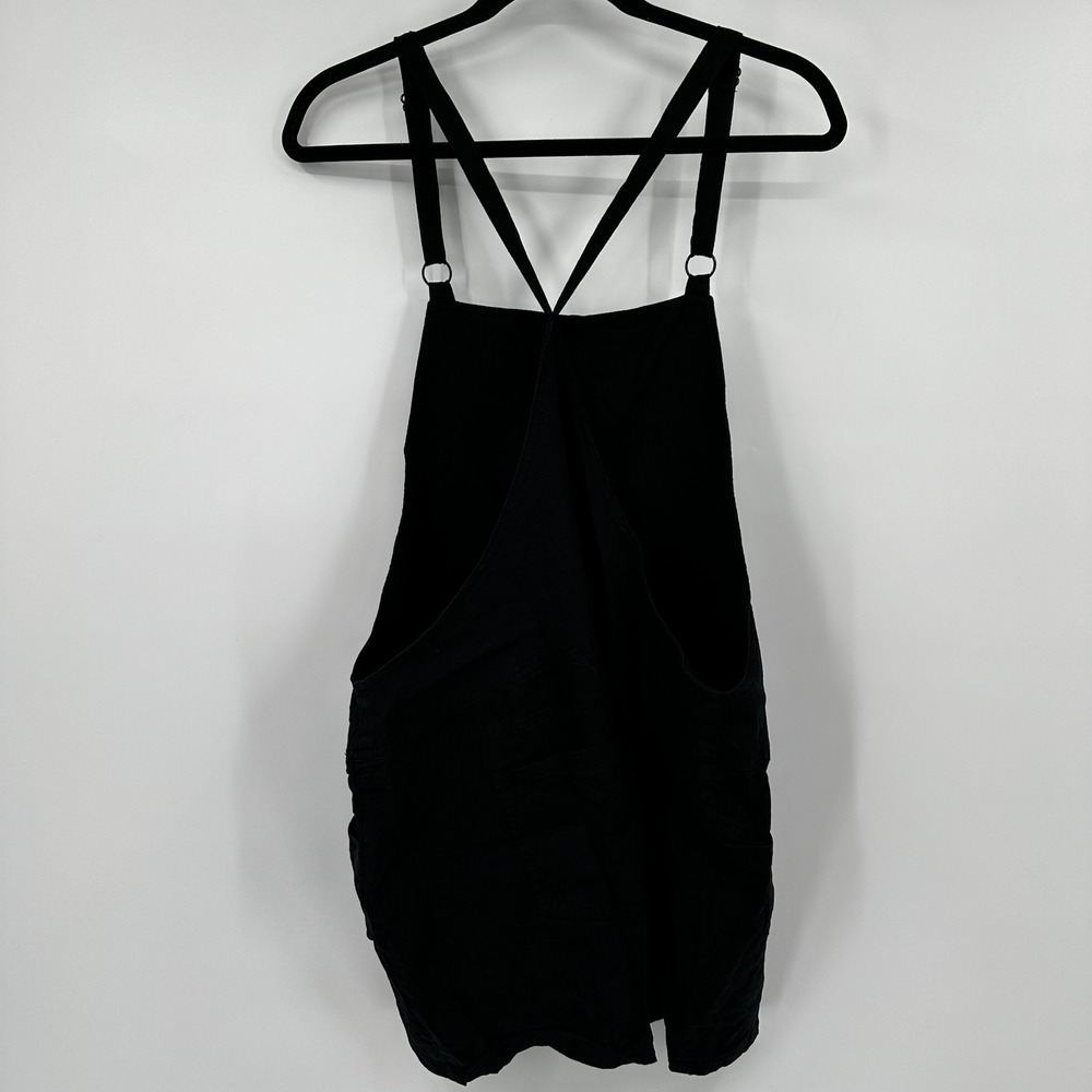 Torrid Black Linen Blend Shortall Overalls Size 1 XL Coastal Boho Summer Casual - Picture 5 of 12
